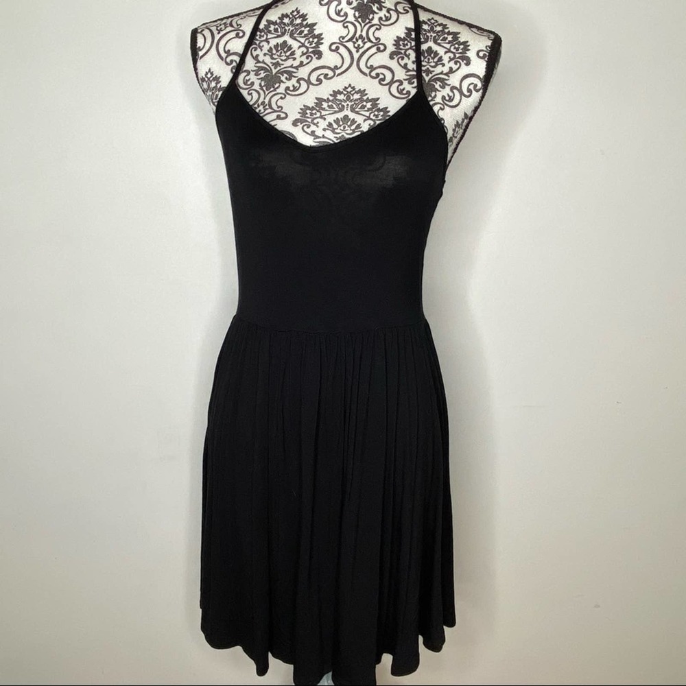 Black Summer Strappy Dress Mini Dress Size Medium Tank Top Dress Casual Dress